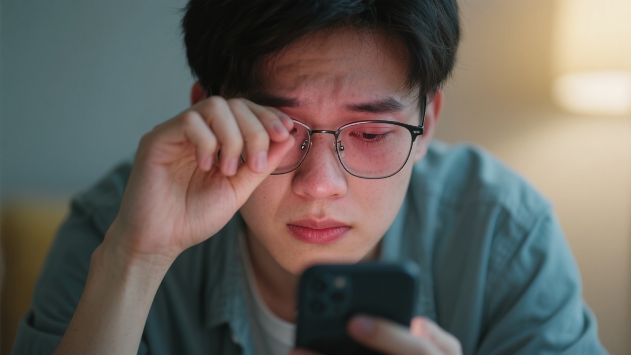 手机族的眼健康状况令人担忧